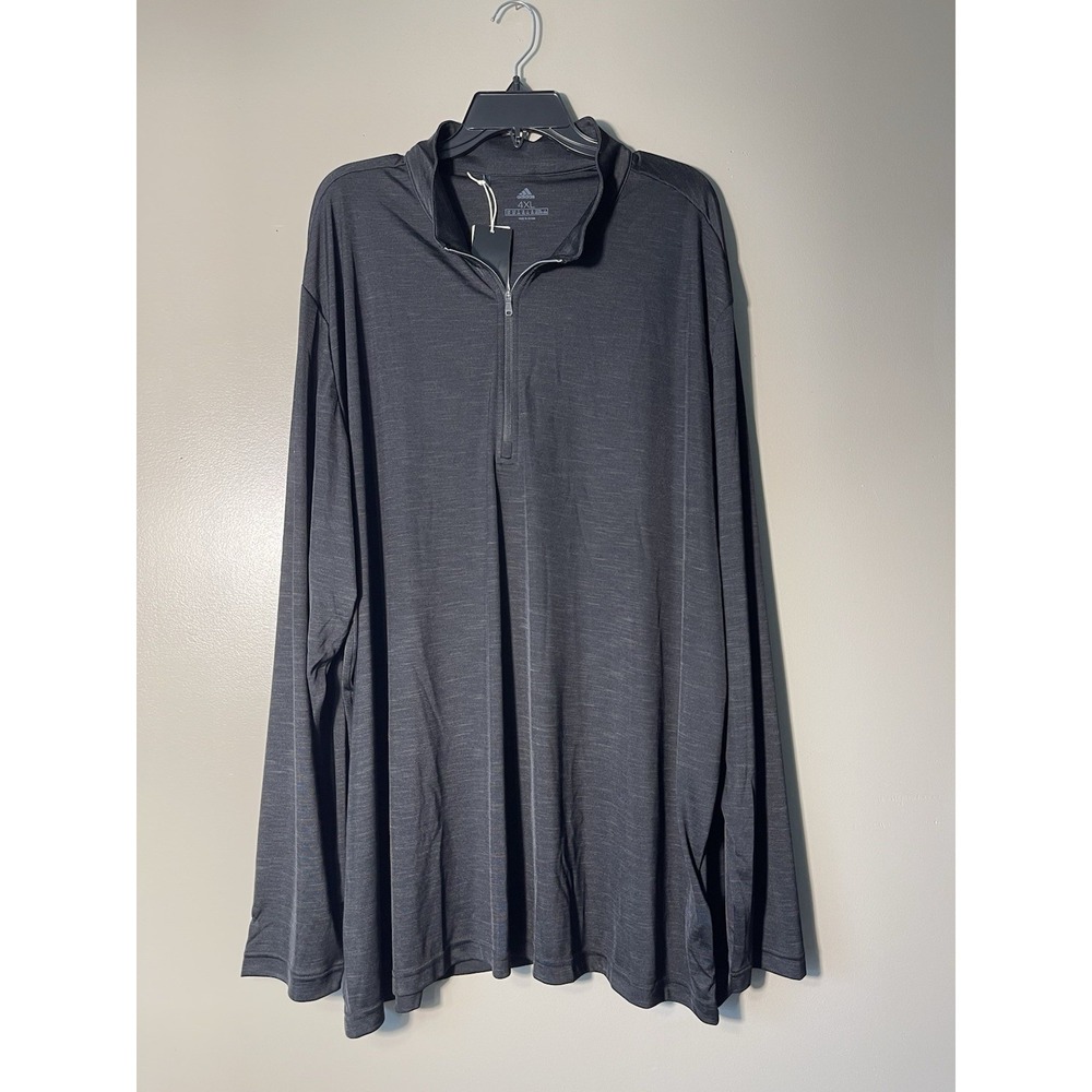 adidas Men's Lightweight 1/4 Zip Pullover Big & Tall Sz 4XL (DZ7994) Black NWT